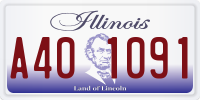 IL license plate A401091