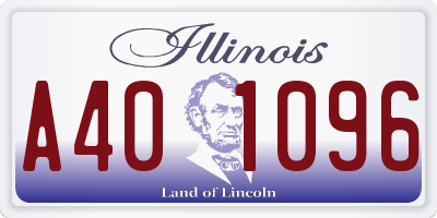 IL license plate A401096