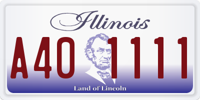 IL license plate A401111