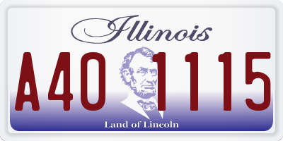 IL license plate A401115