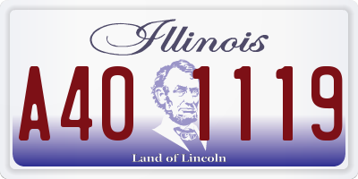 IL license plate A401119