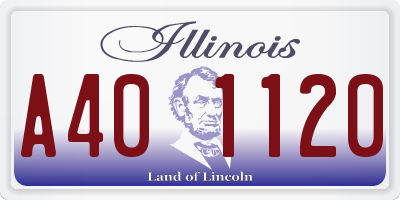 IL license plate A401120