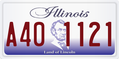 IL license plate A401121