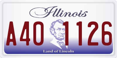 IL license plate A401126