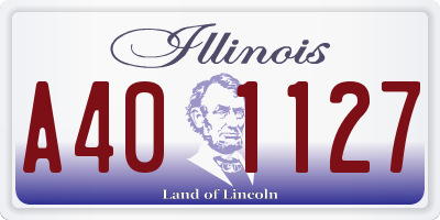 IL license plate A401127
