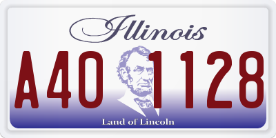 IL license plate A401128