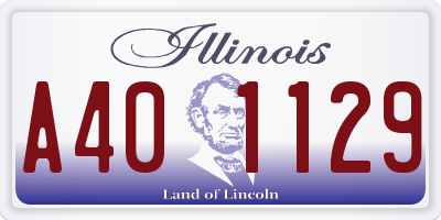 IL license plate A401129