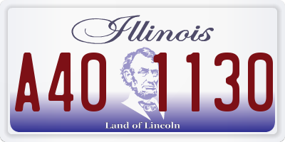 IL license plate A401130