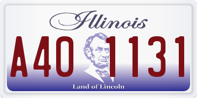 IL license plate A401131