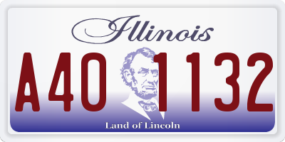 IL license plate A401132