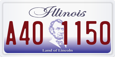 IL license plate A401150