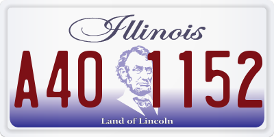 IL license plate A401152