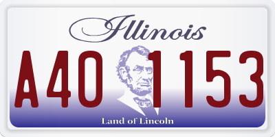 IL license plate A401153