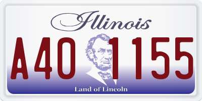 IL license plate A401155