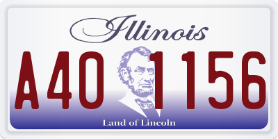 IL license plate A401156