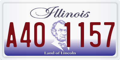 IL license plate A401157