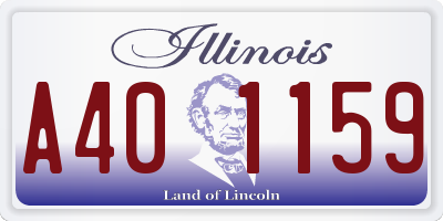 IL license plate A401159