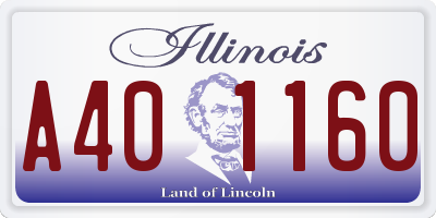 IL license plate A401160