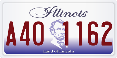 IL license plate A401162