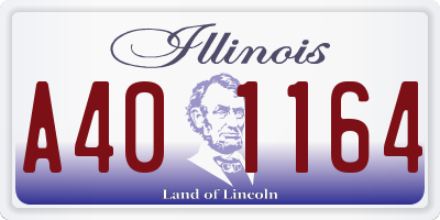 IL license plate A401164