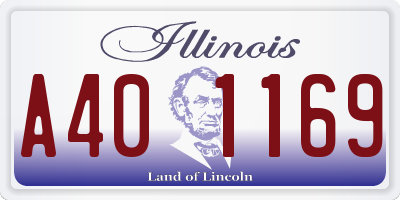 IL license plate A401169