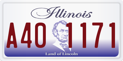 IL license plate A401171