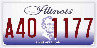 IL license plate A401177