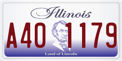 IL license plate A401179