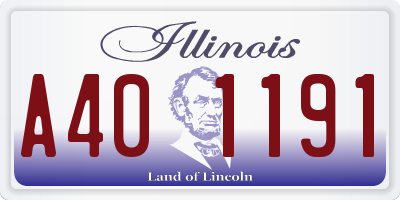 IL license plate A401191