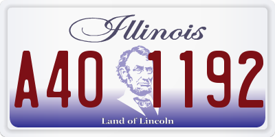 IL license plate A401192