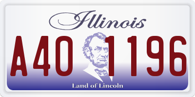 IL license plate A401196