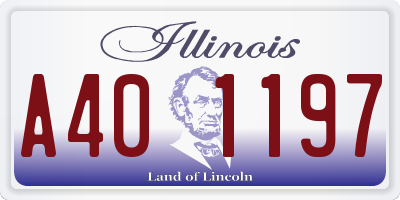 IL license plate A401197