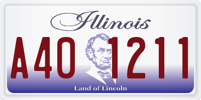 IL license plate A401211