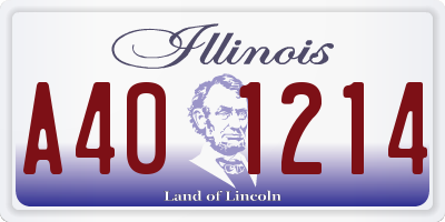 IL license plate A401214