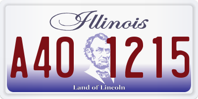 IL license plate A401215