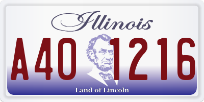 IL license plate A401216