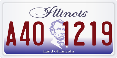IL license plate A401219