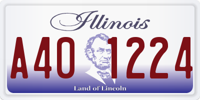 IL license plate A401224