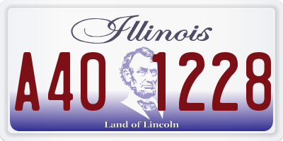 IL license plate A401228