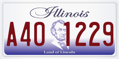 IL license plate A401229