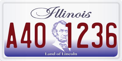 IL license plate A401236