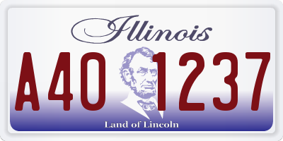 IL license plate A401237