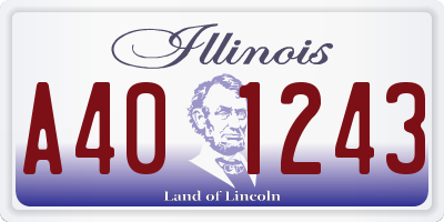 IL license plate A401243