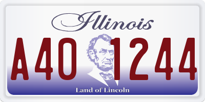 IL license plate A401244