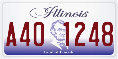 IL license plate A401248