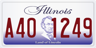 IL license plate A401249