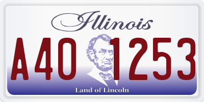 IL license plate A401253