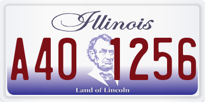 IL license plate A401256