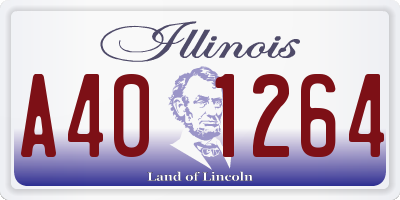 IL license plate A401264