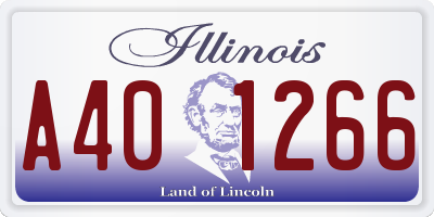 IL license plate A401266